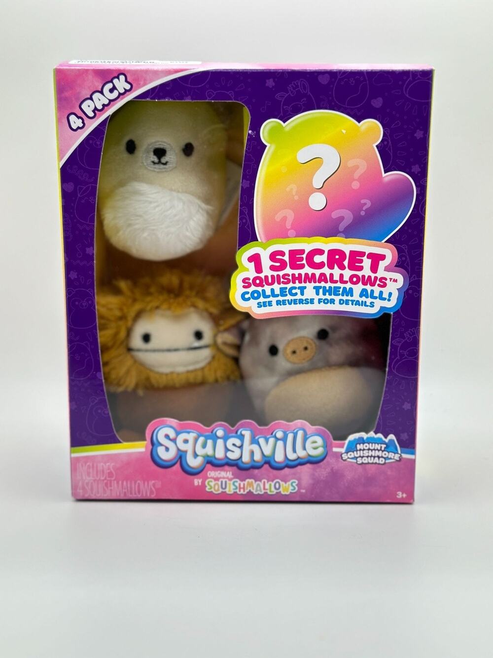Squishville By Original Squishmallows 4-Pack Mount Squishmore Squad With Secret
